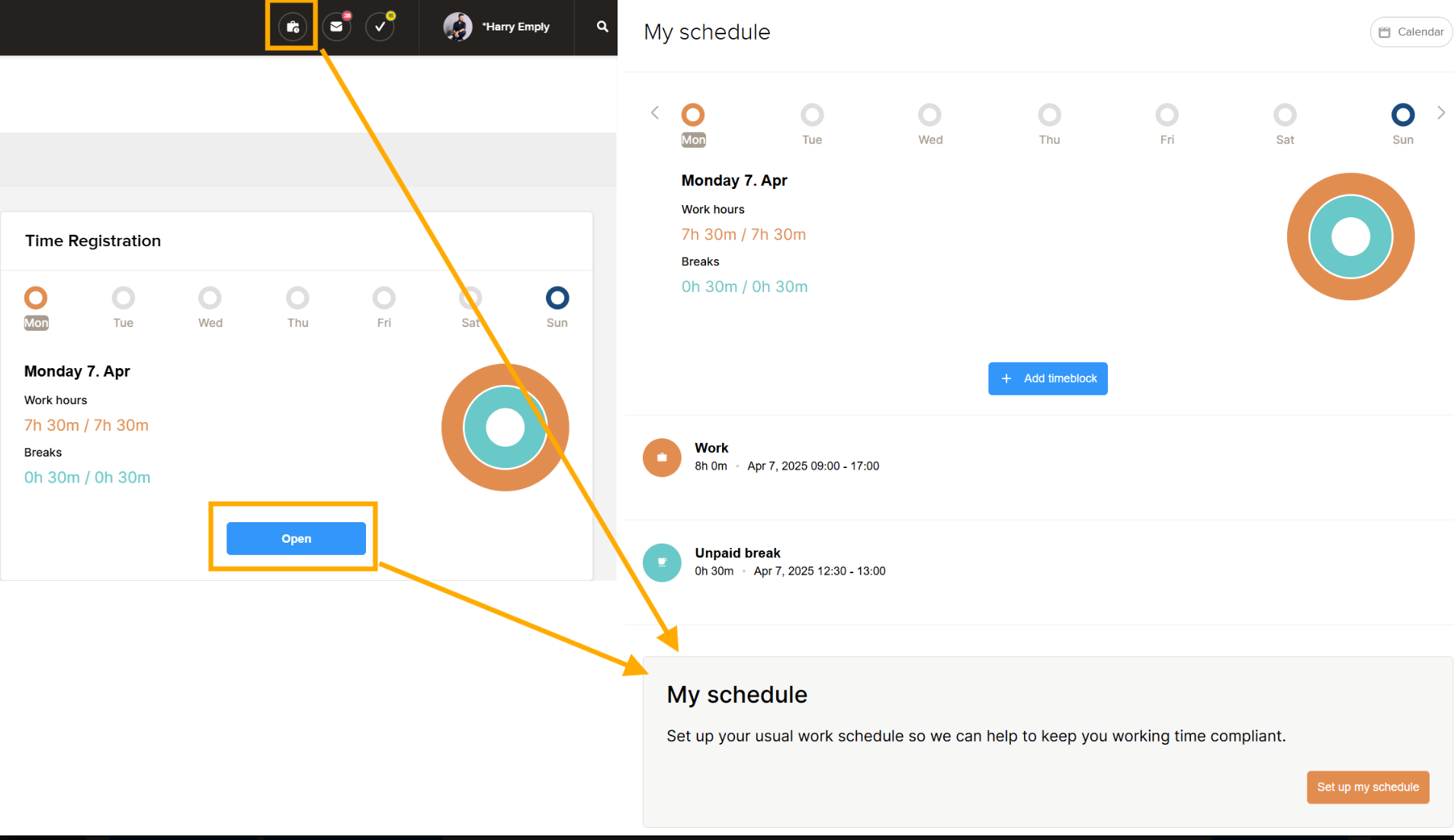 Emply_Open_My_Schedule_and_Setup_Scedule.png
